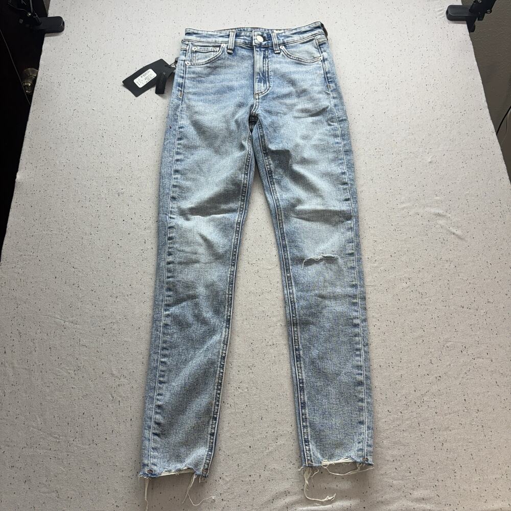 NWT Rag & Bone Nina High Rise Ankle Skinny Jeans Melanie Wash Size 23